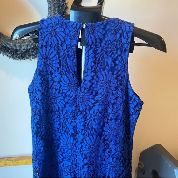 Tommy Hilfiger Elegant Blue Floral Lace Dress - Picture 4 of 5